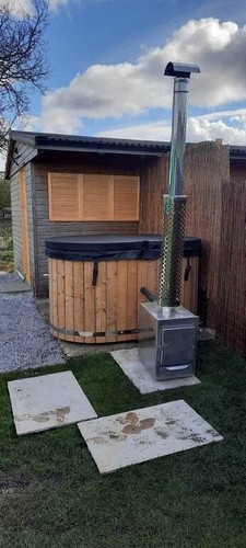 Fiberglass wooden hot tub - tub, 2