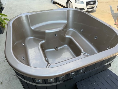 Rectangular wood fired hot tub - rectangular,