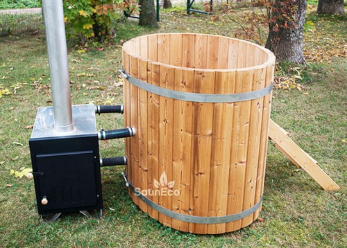 Wooden hot tub wood fired - fired,