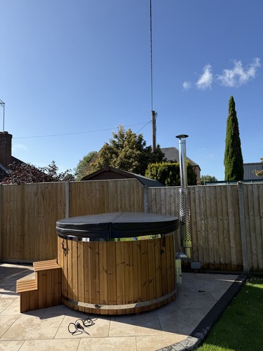 Hot tub with wood fired - with,