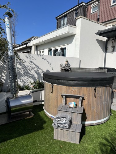 Wood fired fibreglass - wood,