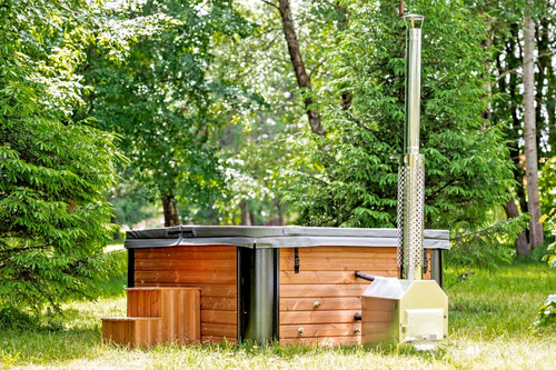 Wood fired hot - tub, seater